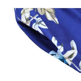 Floral Blue Swing Kids' Dress with Hidden Pockets