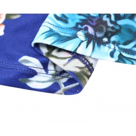 Floral Blue Swing Kids' Dress with Hidden Pockets