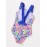 Multicolored Little Girls’ Flower Print One Piece Swimsuit