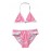 Pink Floral Halter Bathing Suit for Girls