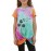 Orange Dandelion Butterfly Tie-dye Twisted Little Girl Top