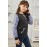 Gray Leopard Raglan Sleeve Patchwork Little Girl Sweatshirt