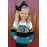 Girl's Turquoise Leopard Knitted Sweater